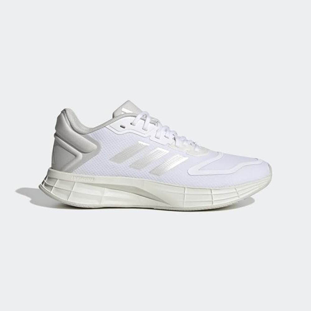Adidas Women's Size 9 Duramo SL 2.0 Sneakers - White Metallic Grey Running Shoes